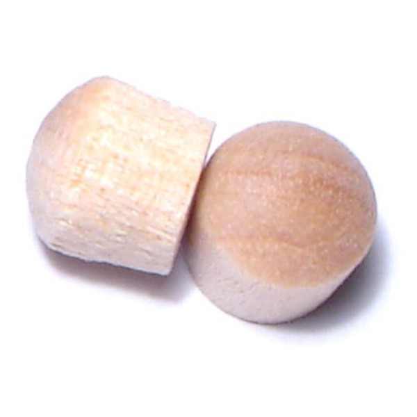 Midwest Fastener 1/4" Birch Wood Round Head Plugs 100PK 08888